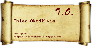 Thier Oktávia névjegykártya